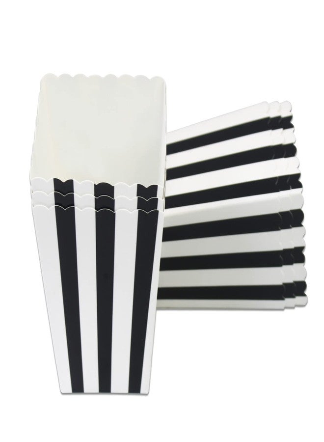 IPALMAY Black and White Striped Mini Paper Popcorn Boxes - Treat Boxes - Birthday Favor Box - Snack Boxes, Family Movie Night Boxes, Set of 36 - Image 3